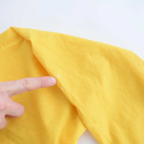 Vintage 90s Izod Outerwear Yellow Three Quarter Zip Windbreaker Pullover M - Picture 13 of 13